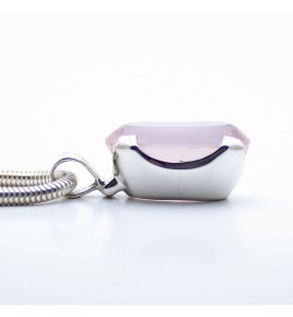 pendentif quartz rose argent