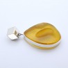 pendentif ambre jaune
