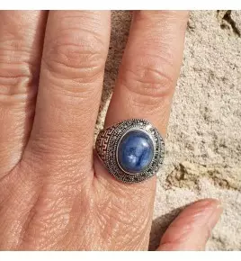 bague cyanite bleue