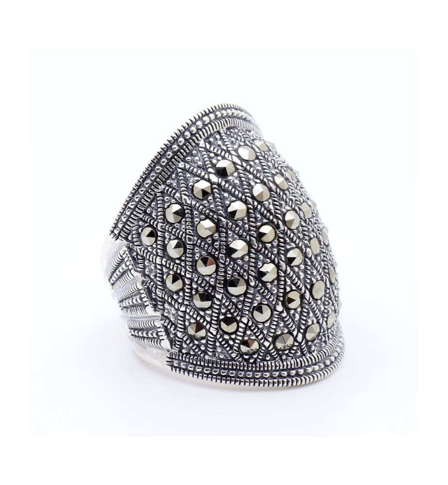 bague argent 925 marcassite