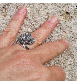 bague argent marcassite