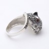 bague argent marcassite panthere