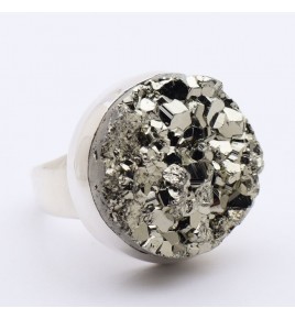 bague pyrite pierre