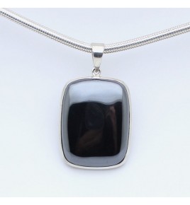 pendentif hematite argent