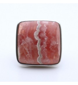 bague rhodochrosite argent
