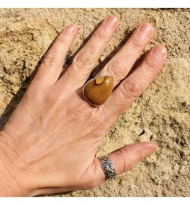 bague argent jaspe
