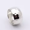 bague anneau argent martelé
