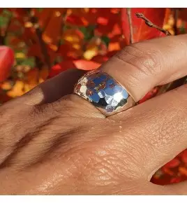 bague argent martelé femme