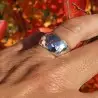 bague argent martelé femme