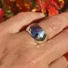 bague argent martelé