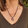 pendentif cristal de roche argent