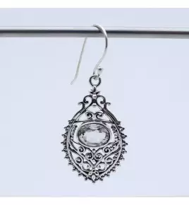 boucles d'oreilles cristal de roche