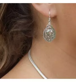 boucles d'oreilles cristal de roche