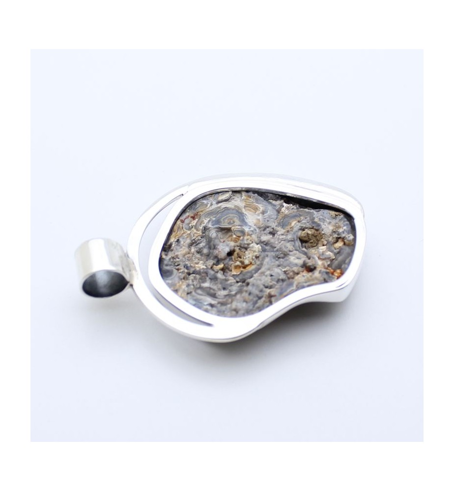 calcédoine bleue pendentif