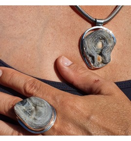 calcedoine bleue bijoux