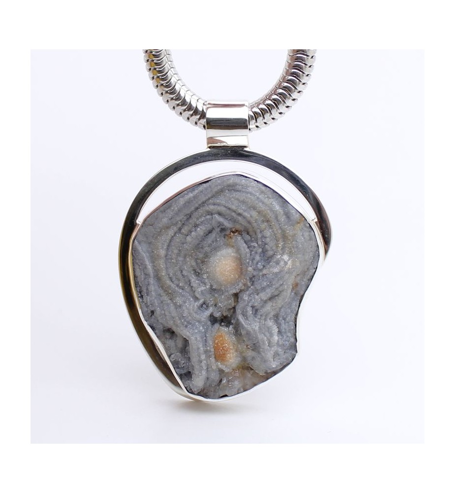 calcédoine bleue brute bijoux