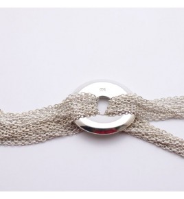 bracelet multi-rangs argent
