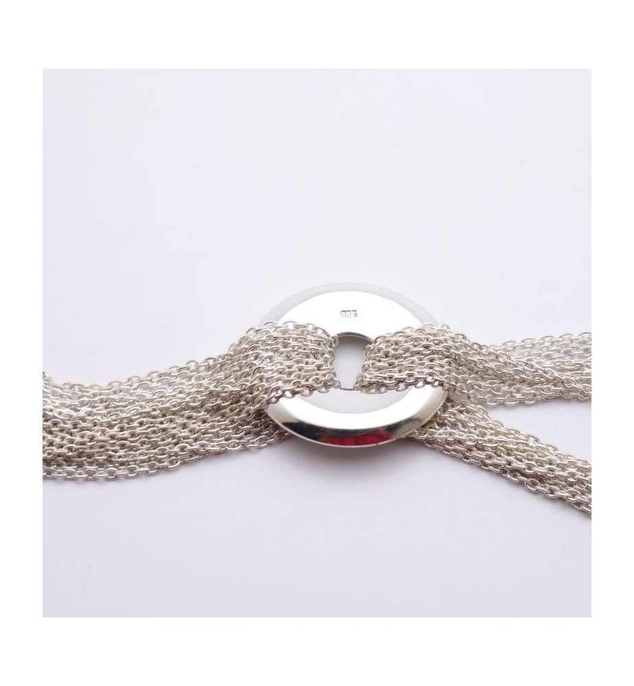 bracelet multi-rangs argent