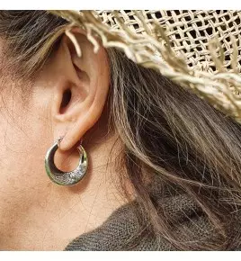 boucles d'oreilles créoles argent
