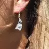 boucles d'oreilles calcédoine bleue