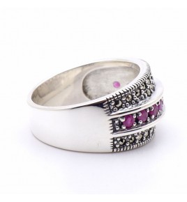 bague argent marcassite