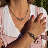bracelet argent marcassite femme
