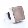 bague quartz rose argent