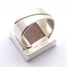 bague quartz rose brut