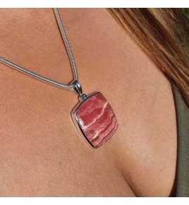 pendentif rhodochrosite