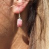 boucles d'oreille rhodochrosite
