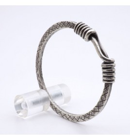 jonc argent massif femme