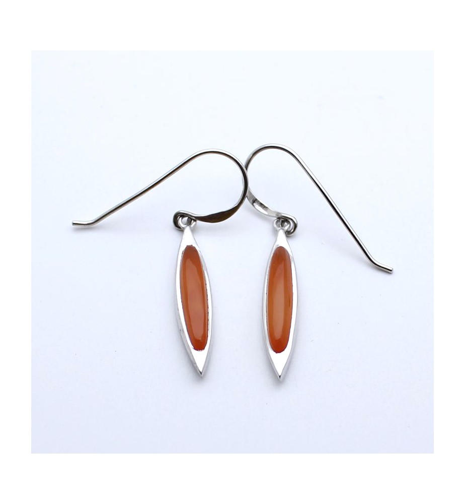 boucles d'oreilles cornaline