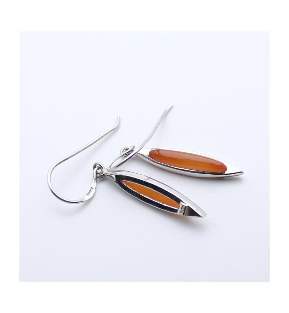 cornaline boucle d'oreille