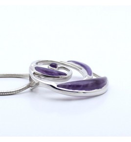pendentif pierre améthyste