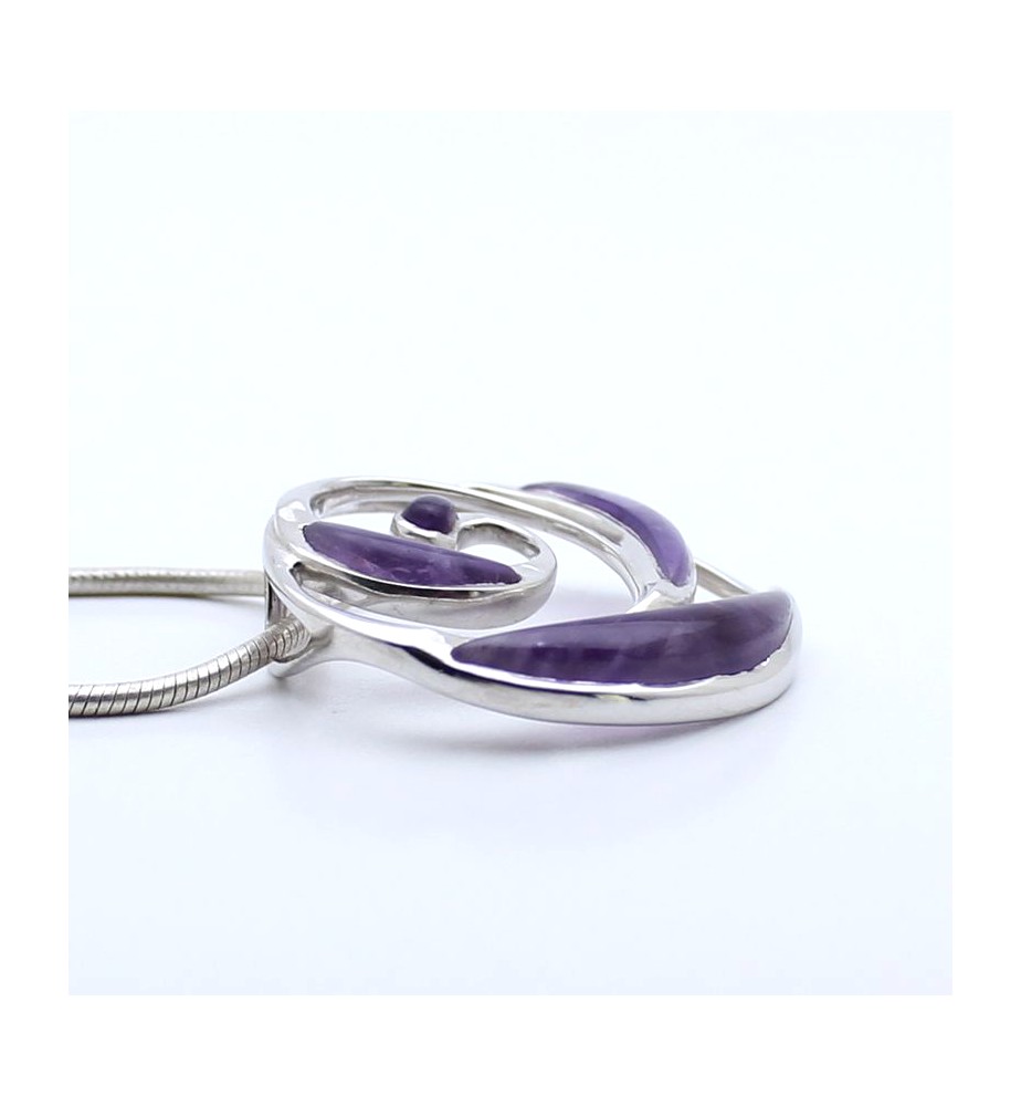 pendentif pierre améthyste