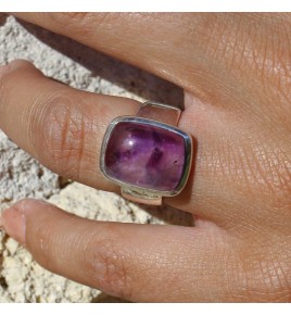 bague améthyste argent