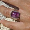 bague améthyste argent