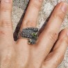 bague péridot argent