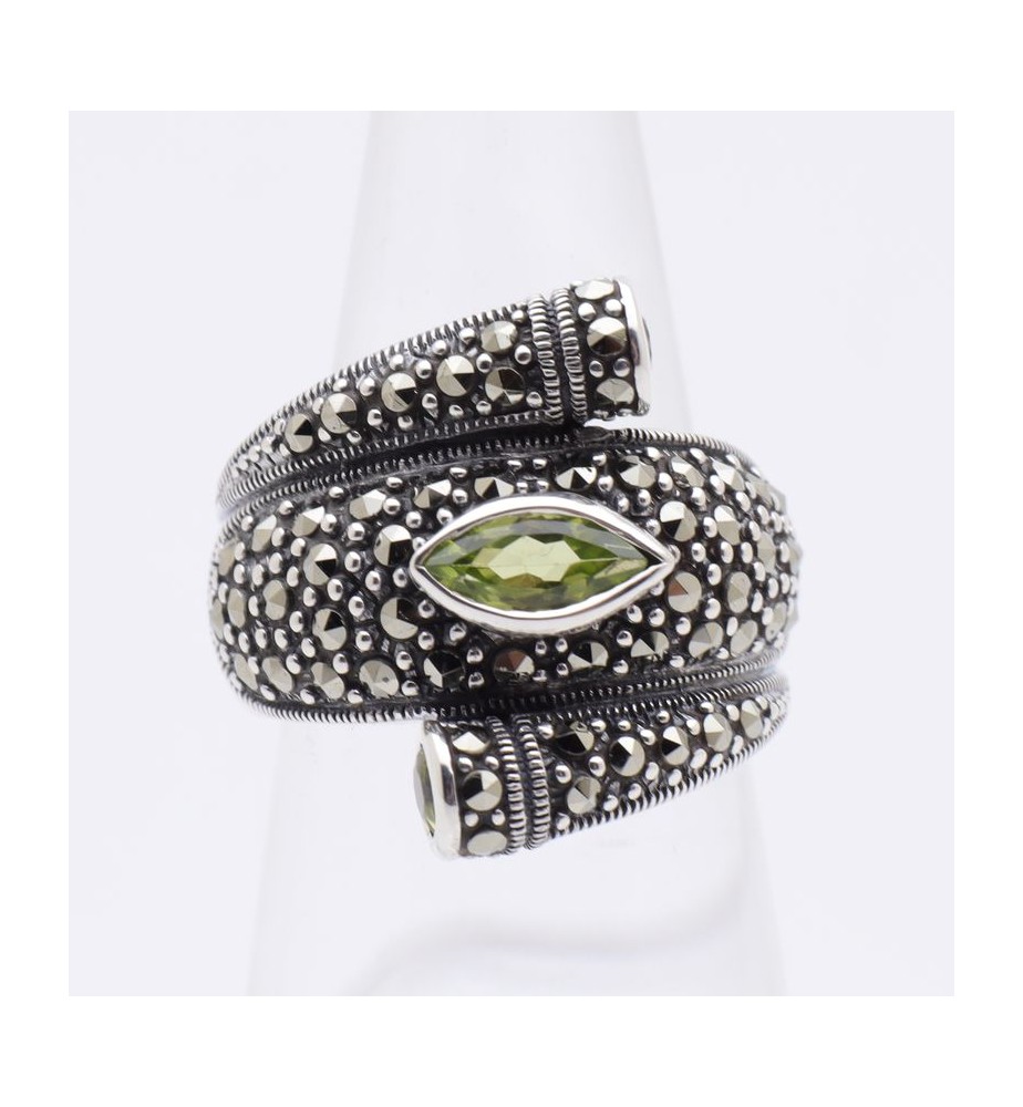 bague péridot marcassite bague péridot marcassite