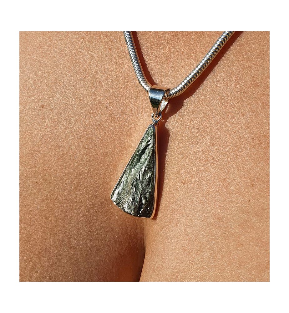 pendentif séraphinite argent