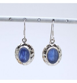 boucles d'oreilles argent  pierre bleue