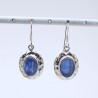 boucles d'oreilles argent  pierre bleue