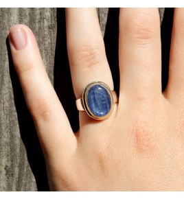 bague pierre bleu