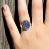 bague pierre bleu