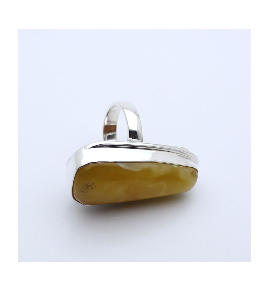 bague argent ambre femme