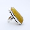 bague ambre jaune argent