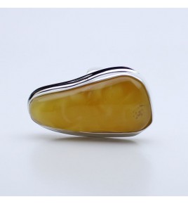 bague ambre jaune