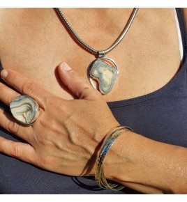 calcédoine bleue brute bijoux