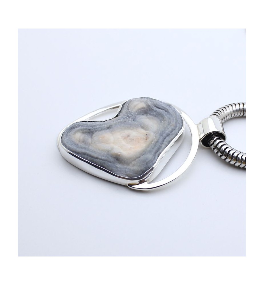 calcedoine bleue brute bijoux