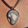 calcédoine bleue pendentif